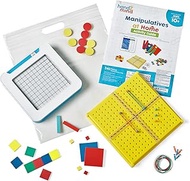 hand2mind Take Home Math Manipulatives Kit for Kids Grade 6-8, with Algebra Tiles, Build-A-Grid, Two