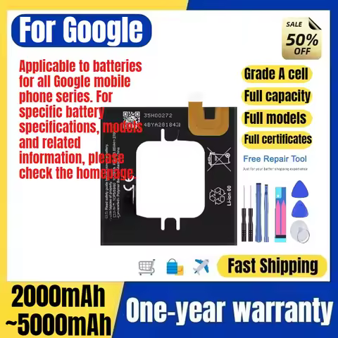 For Google Google Pixel Series 1/2/3/4/5/6/7/8/9/5G/XL/Nexus/A/Pro/Fold Mobile Phone Battery Replace