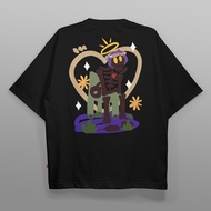 Oversized T-Shirt Black Bone Society Cotton 24s Free Sticker Nameless Society