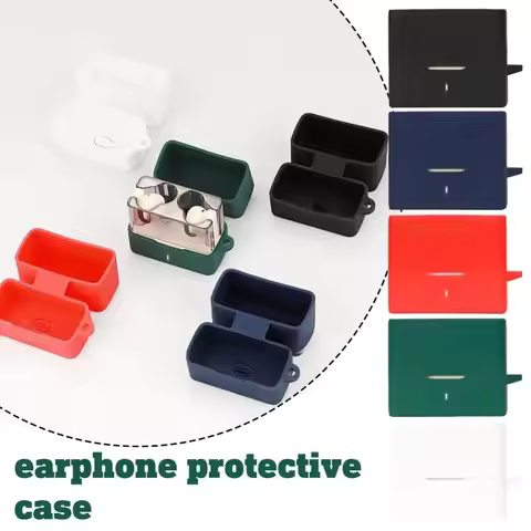 Anti-fall Earphone Case Silicone Dustproof Earbuds Cover with Keyring Anti Scratch for MOONDROP Gold