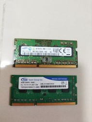 4GB x 2 DDR3 1600MHz SO-DIMM Ram Samsung  M471B5173QH0-YK0 1.35V + Team Group 1.5V