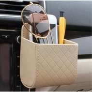 Public Car Air Vent Pocket Mini Outlet Mobile Phone Storage Box Pouch Small Bag Aircond Car Accessory
