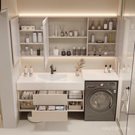 Simple Combination Cabinet Bathroom Cabinet Integrated Washbasin Wash Toilet Rock Washing Machine Ba
