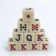 Acrylic 16mmJQK6-Sided Dice E-Commercial Retro Khaki Game Board Game Dice Poker Dice