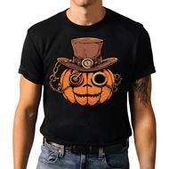 Steampunk Pumpkin Halloween T-Shirt - Vintage Spooky Season Costume Tee