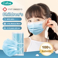 Cofoe MedicaI Surgical Face Mask 3ply Disposable Kids Facemask Anti-Virus Anti-fog Protective Respirator Mask 3 Layer Non Woven Face Shield Breathing Masks for Baby Child - Individual Packing