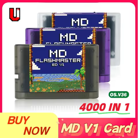 Mega Drive V1 4000 in 1 With 8GB TF Card MD Game Card For Genesis Mega Drive Master System Game Cons