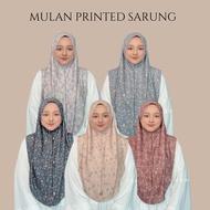 MULAN PRINTED SARUNG PLEATED awning lipat hijab