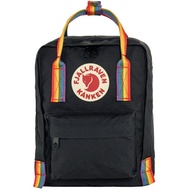 Fjällräven Kanken Rainbow Mini Backpack 23621 Black Rai P