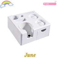 JUNE1 Portafilter Holder Stand, 51/53/58mm Professional Grade Coffee Tamping Station, With Storage D