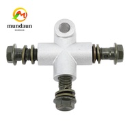 MUNDAUN Brake Line Connector, M10 Banjo Bolt  Line Coupling Hydraulic Brake Adapter, Durable 3 Way B