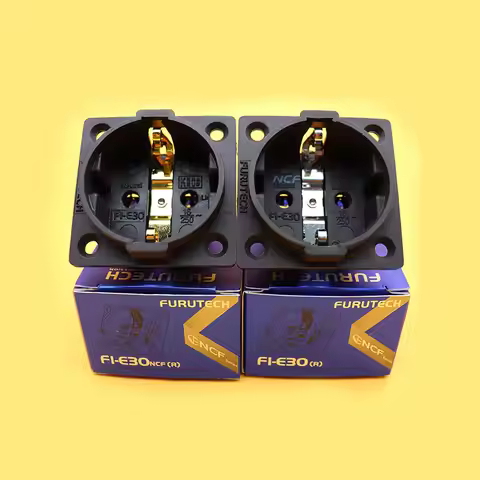 HiFi Schuko Furutech FI-E30 NCF nano socket pure copper plated Rhodium EU Power plug