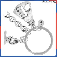 📦 Keychain Chemistry Science Keychain Silver Stainless Steel Biology Students 1pcs
