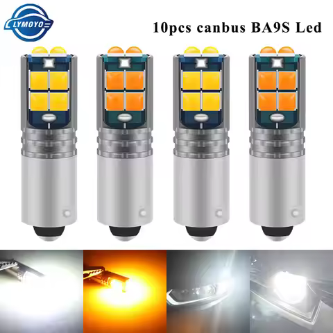 10PCS BA9S BAX9S BAY9S Led Light Bulb Canbus Car Interior License Plate Light Marker Reading Dome La