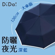 DiDa PLUS+大傘面全能遮光自動傘(抗UV/夜光) 深藍色