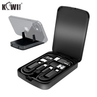 Kiwifotos Multi-Functional Travel Cable Adapter Kit with USB-C Cable &amp; USB-A Micro-USB Light OTG USB Cable Convertor Storage Box for Phone Pad Charging PC Computer Data Transfer