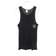 【二手】Chrome Hearts CHROME HEARTSTOP，羅紋背 Logo，純棉TOP，男士款，二手 A