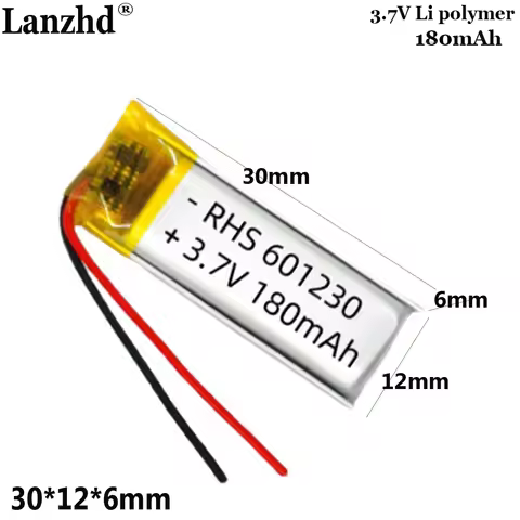601230 polymer lithium battery 180mAh 3.7V battery For easy to install small aircraft supplementary