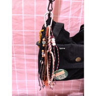 Bag Charm (BV) Bagcharm Macrame Mini Carabiner Mix Pearl