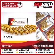 Set Baut CVT Vario 125 Vario 150 Old Keyless New Flower Probolt Stainless Steel King Nut Thailand Or
