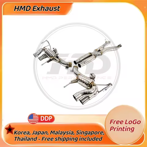HMD Hot sale titanium exhaust system performance catback exhuast for Ferrari california 4.3L X pipe 