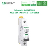 Schneider Acti9 iC60H MCB 63A 1P Kurva D - A9F85163