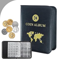 Coin Album 360 Pieces, 18 Pages Coin Album 2 Euro, Coin Scrapbook 3.5 x 3.5 cm/4.5 x 4.5 cm, Coin Al