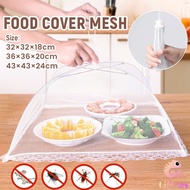 LFN 1pc White Mesh Food Cover Anti-Fly Vegetable Cover Foldable Mesh Screen