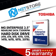 TOSHIBA MG ENTERPRISE 3.5” NEARLINE SATA 7200RPM HARD DISK DRIVE (4TB, 6TB, 8TB, 10TB, 12TB, 14TB, 1