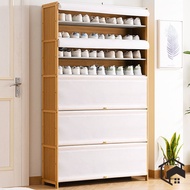 Shoe Cabinet Non-woven Fabric Bamboo Shoe Rack Multi-Layer Shoe Storage Large Capacity Shoe Cabinet
