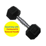 RCL 15LB (≈6.8KG) X 1 Rubber Coated Hexagon Dumbbell LBHX8015 Dumbell for Sport Gym Fitness Exercise