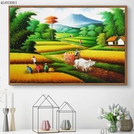 DIY Diamond Embroidery,Round Full Diamond beads Rural wheat field rhinestone Diamond painting diamon
