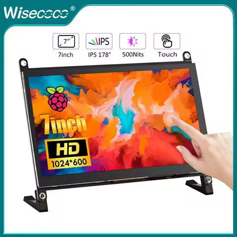 Wisecoco 7 inch 1024x600 Raspberry Pi Touchscreen Monitor IPS Portable mini Display for Raspberry Pi