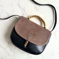 絕版中古包 Loewe拼色蛇骨凱莉包 側背包 斜背包 皮革包 單肩包