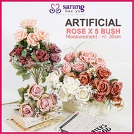 5 Heads Rose Flower Decoration Bunga Hiasan Dulang Hantaran Bunga Ros Velvet Bunga Tangan Kahwin Tunang Exclusive
