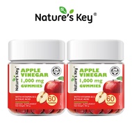 Hot Sale Natures Key Halal Apple Cider Vinegar Gummies Detox 1000mg Vitamin B6 B12 Supplement Health