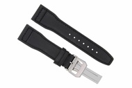 Ewatchparts 21MM LEATHER WATCH STRAP BAND CLASP COMPATIBLE WITH IWC PORTUGUESE PILOT CHRONO TOP BLAC