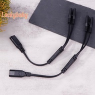 [LuckybabyS] IEC 320 C8 2Pin Male To 2 X C7 Female Y Split Power Cable About 28CM IEC 320 C7 To C8 E