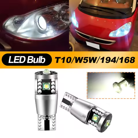 2pcs LED Clearance Light Parking Bulb Lamp T10 W5W 194 168 Canbus For Smart Fortwo MK1 450 MK2 451 M