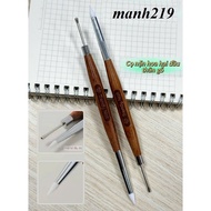 Flower brush with 2 wooden ends, flower shaping, polka dots, flower painting - manh219