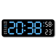 Jam Dinding Digital LED Paparan Besar | Jam Penggera | 12/24 Jam | Kecerahan Automatik | Timer