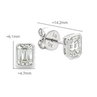 Top Cash Jewellery 10K Lab Grown Emerald Cut Diamond Earrings