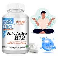 Fully active vitamin B12 dietary capsules support energy production, nervous system health, and red 