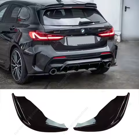 Gloss Black ABS Rear Bumper Side Splitters For Bmw F40 M Sport 128ti M135i 2019-2024 Rear Diffuser E