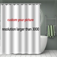 พิมพ์รูปแบบของคุณ, ม่านอาบน้ำไม้ไผ่ที่กำหนดเองผ้าโพลีเอสเตอร์ม่านอาบน้ำตะขอกันน้ำผ้าม่านห้องน้ำ
