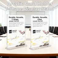 Arcylic Card Holder Stand Display A4 A5 A6 Shape T Table