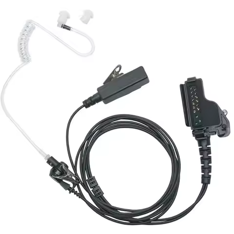Acoustic Tube Earpiece Headset with PTT Mic Walkie Talkie Earpiece for Motorola XTS5000 XTS2500 XTS3