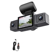 Car Dash Cam Video Recorder 3 Lens 24H Parking Monitor Rear View 3 Channel 1080P HD Dash Cam