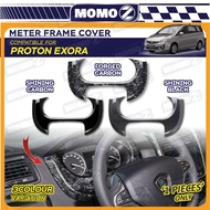 Car Proton Exora Meter Frame Cover Interior Car Interior Dashboard Garnish Carbon Black Forged