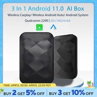 3 In 1 Wireless CarPlay Android 11 Android Auto Ai Box Mini USB Adapter For YouTube For Audi Honda Nissan Kia VW Toyota Haval